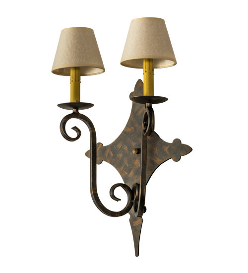 Meyda Tiffany 237715 Two Light Wall Sconce, French Bronze