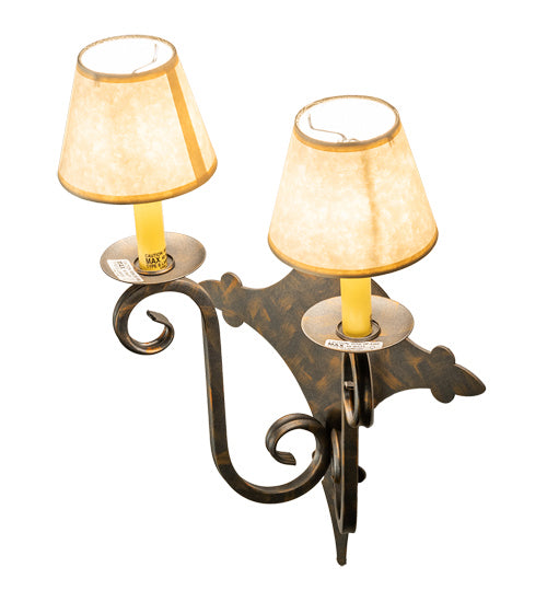 Meyda Tiffany 237715 Two Light Wall Sconce, French Bronze