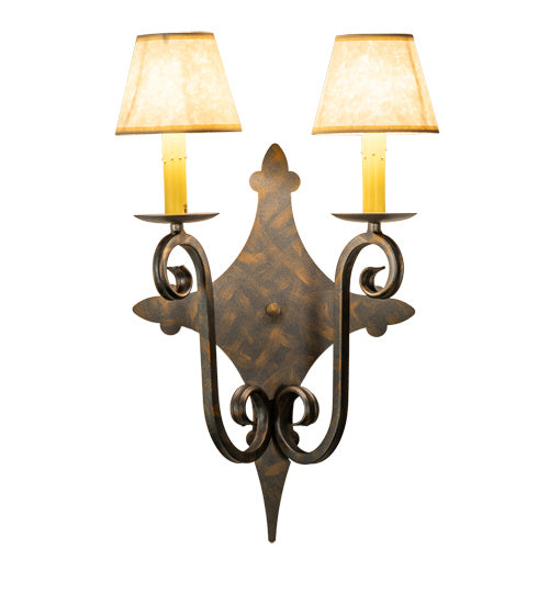 Meyda Tiffany 237715 Two Light Wall Sconce, French Bronze