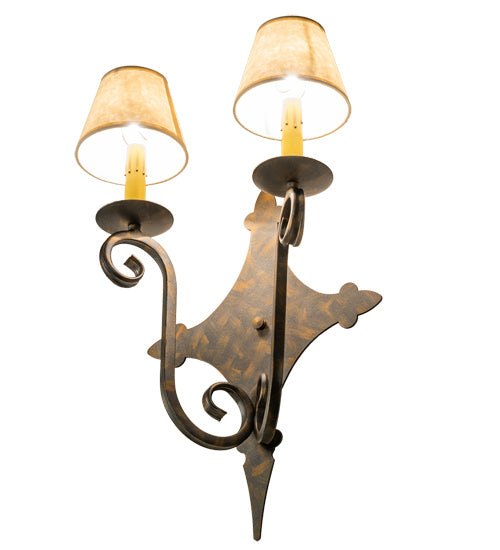 Meyda Tiffany 237715 Two Light Wall Sconce, French Bronze