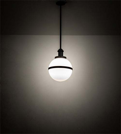 Meyda Tiffany 238313 One Light Pendant, Black Tex