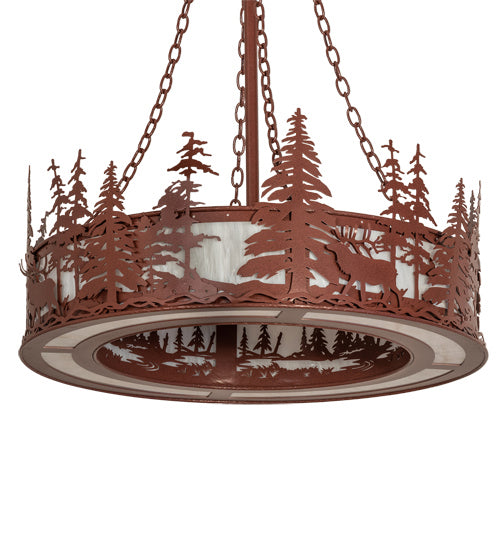 Meyda Tiffany 238683 Eight Light Pendant, Rust