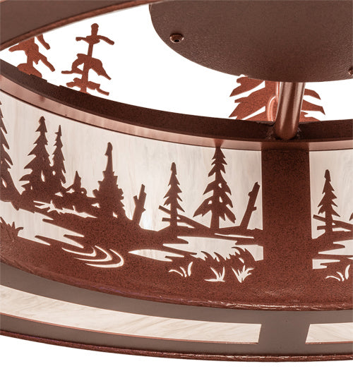 Meyda Tiffany 238683 Eight Light Pendant, Rust