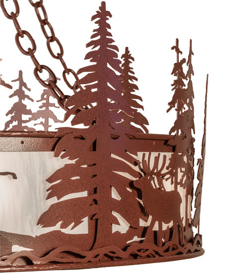 Meyda Tiffany 238683 Eight Light Pendant, Rust