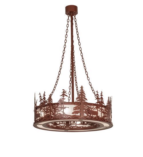 Meyda Tiffany 238683 Eight Light Pendant, Rust