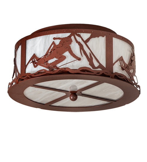 Meyda Tiffany 238687 Two Light Semi-Flushmount, Rust