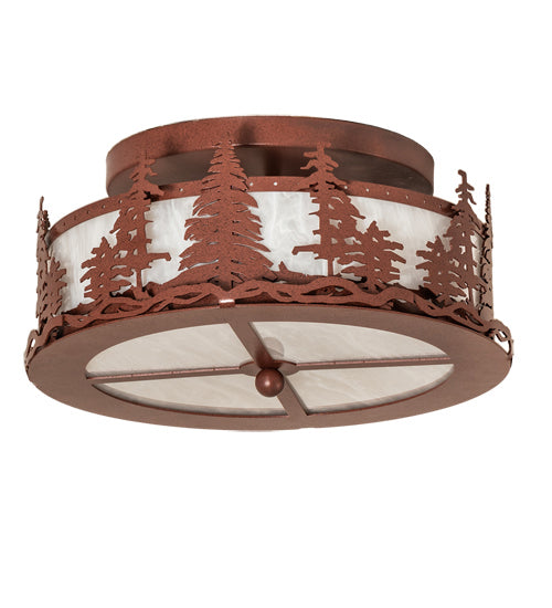 Meyda Tiffany 238688 Two Light Flushmount, Rust