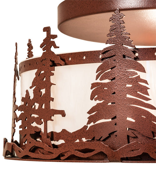 Meyda Tiffany 238688 Two Light Flushmount, Rust
