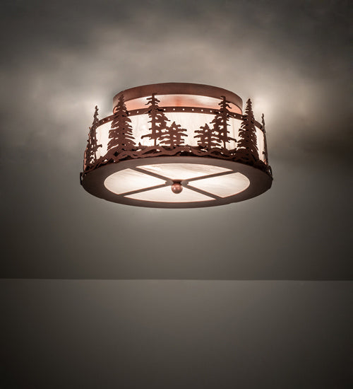 Meyda Tiffany 238688 Two Light Flushmount, Rust
