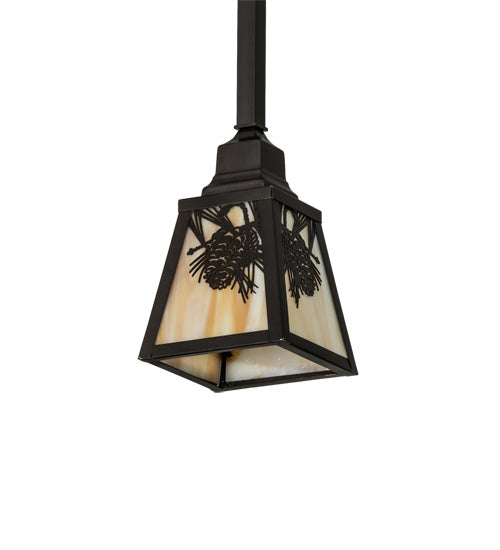 Meyda Tiffany 239256 One Light Mini Pendant, Craftsman Brown