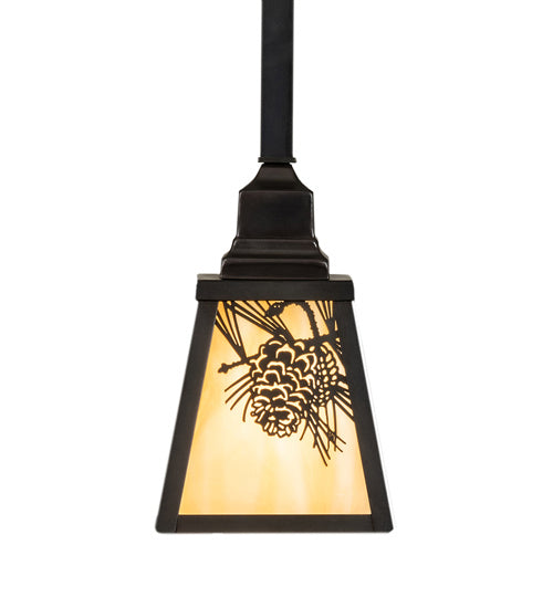Meyda Tiffany 239256 One Light Mini Pendant, Craftsman Brown