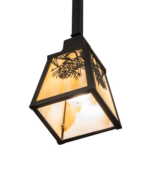 Meyda Tiffany 239256 One Light Mini Pendant, Craftsman Brown
