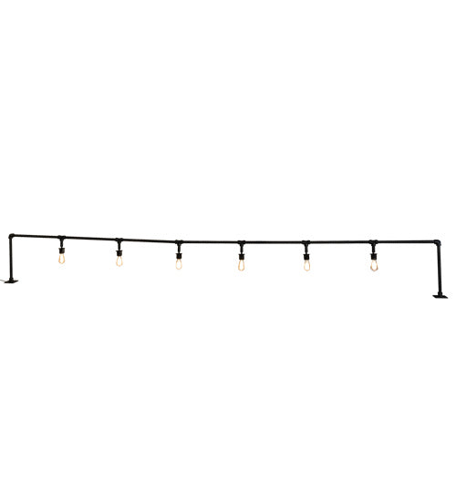 Meyda Tiffany 239546 Six Light Bar Top Lamp, Solar Black