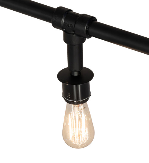 Meyda Tiffany 239546 Six Light Bar Top Lamp, Solar Black