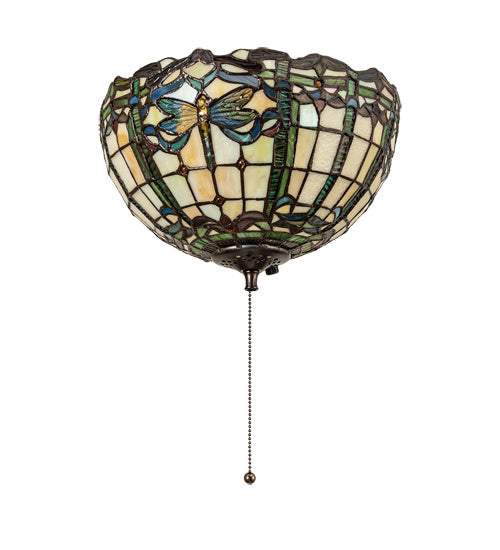 Meyda Tiffany 240007 Three Light Fan Light, Mahogany Bronze