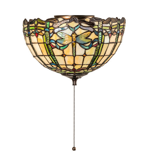 Meyda Tiffany 240007 Three Light Fan Light, Mahogany Bronze