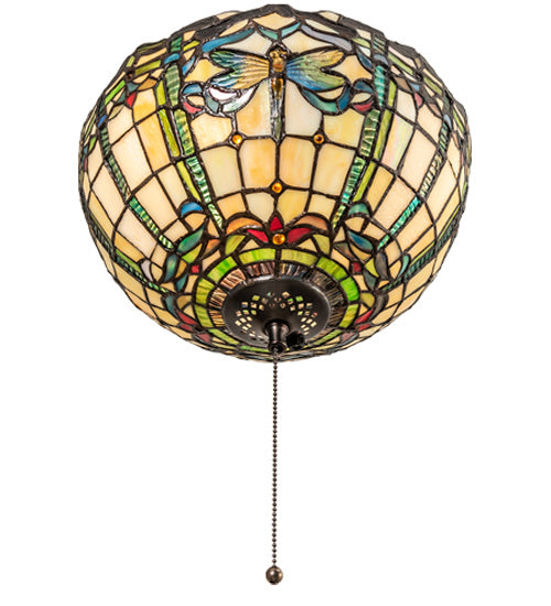 Meyda Tiffany 240007 Three Light Fan Light, Mahogany Bronze