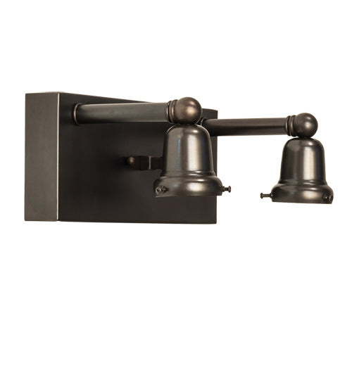 Meyda Tiffany 51794 Two Light Wall Sconce Hardware, Craftsman Brown