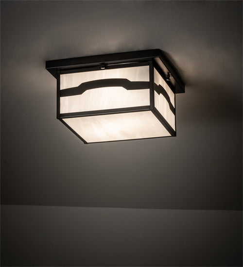 Meyda Tiffany 87537 Two Light Flushmount, Craftsman Brown