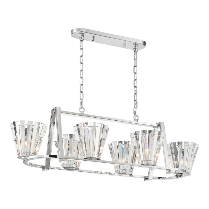 Eurofase 38867-019 Six Light Chandelier, Chrome
