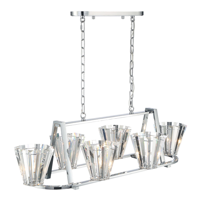 Eurofase 38867-019 Six Light Chandelier, Chrome