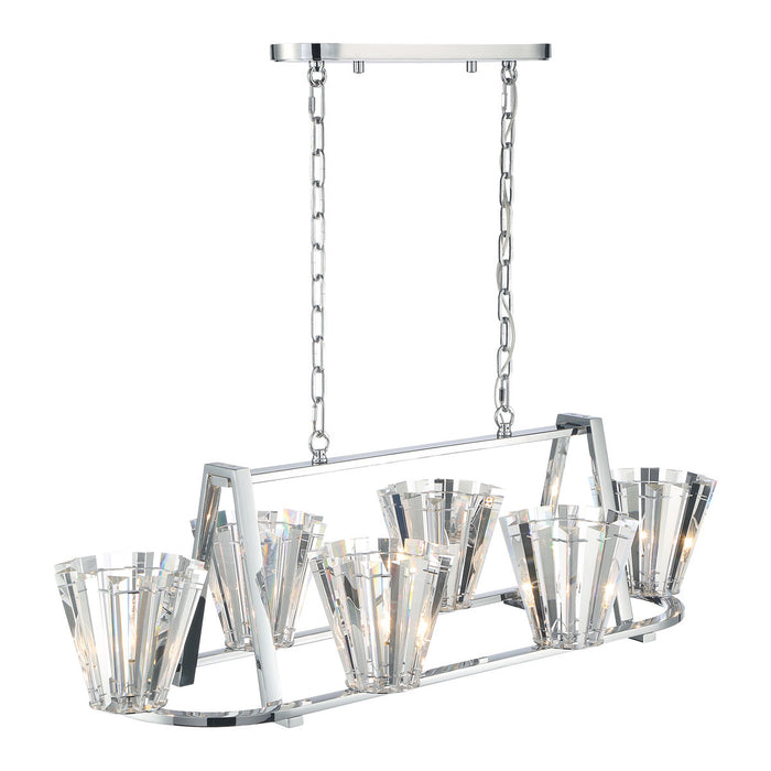 Eurofase 38867-019 Six Light Chandelier, Chrome