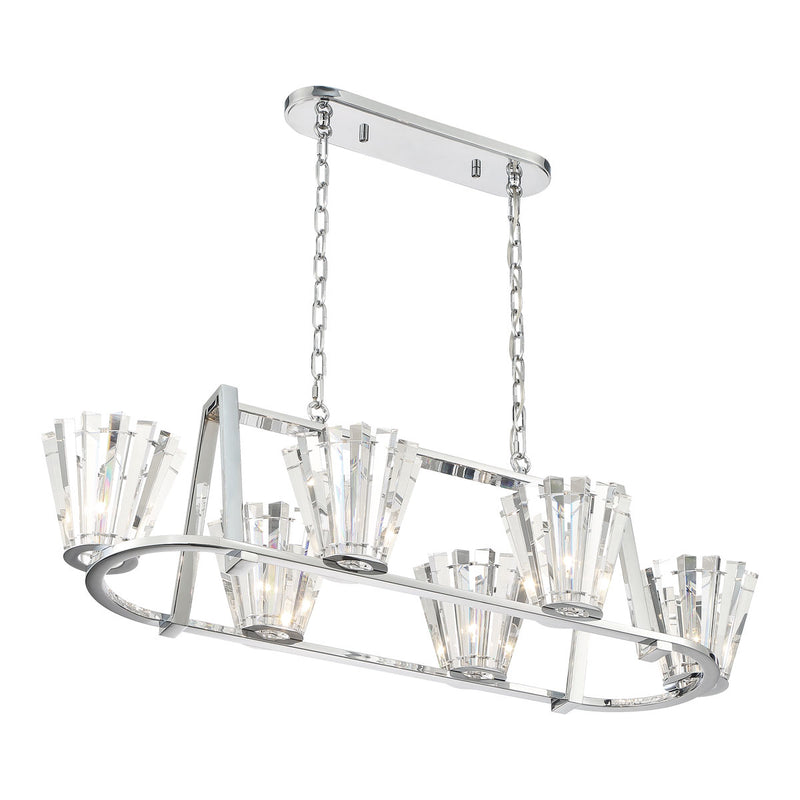 Eurofase 38867-019 Six Light Chandelier, Chrome