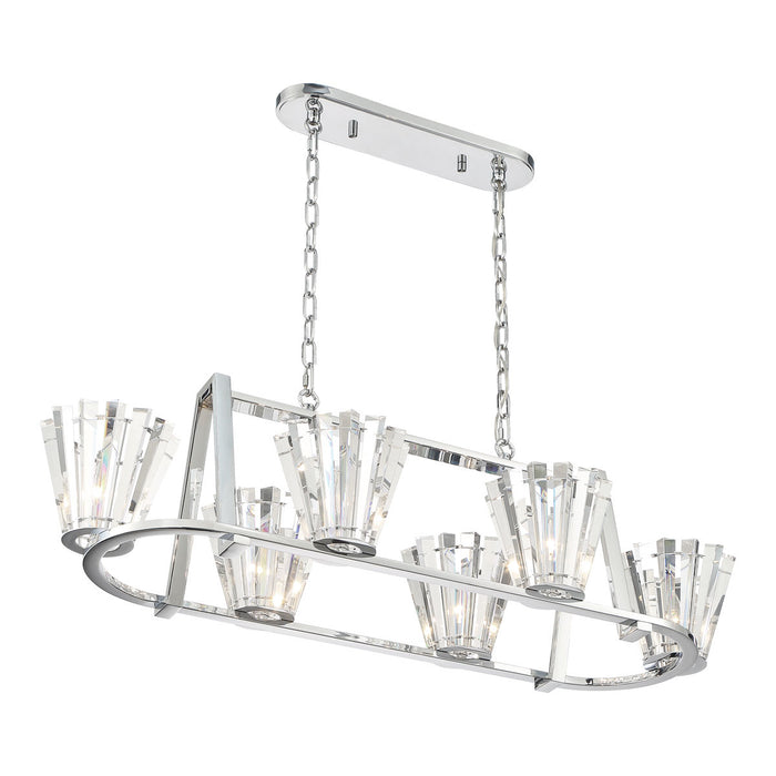 Eurofase 38867-019 Six Light Chandelier, Chrome