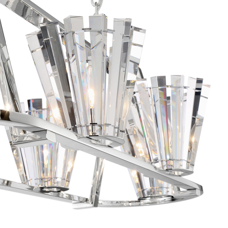 Eurofase 38867-019 Six Light Chandelier, Chrome