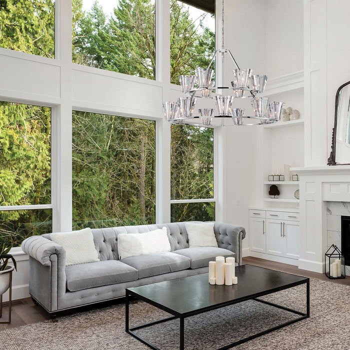 Eurofase 38869-013 15 Light Chandelier, Chrome
