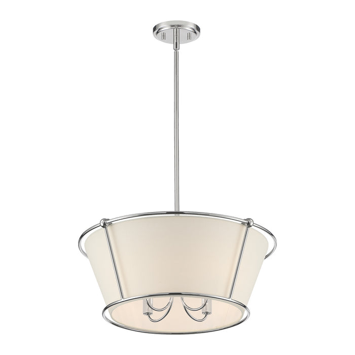 Eurofase 39045-021 Four Light Semi Flush Mount, Polished Nickel
