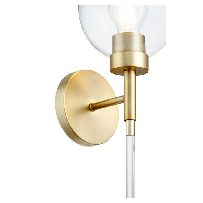 Quorum 5317-1-80 One Light Wall Mount, Aged Brass