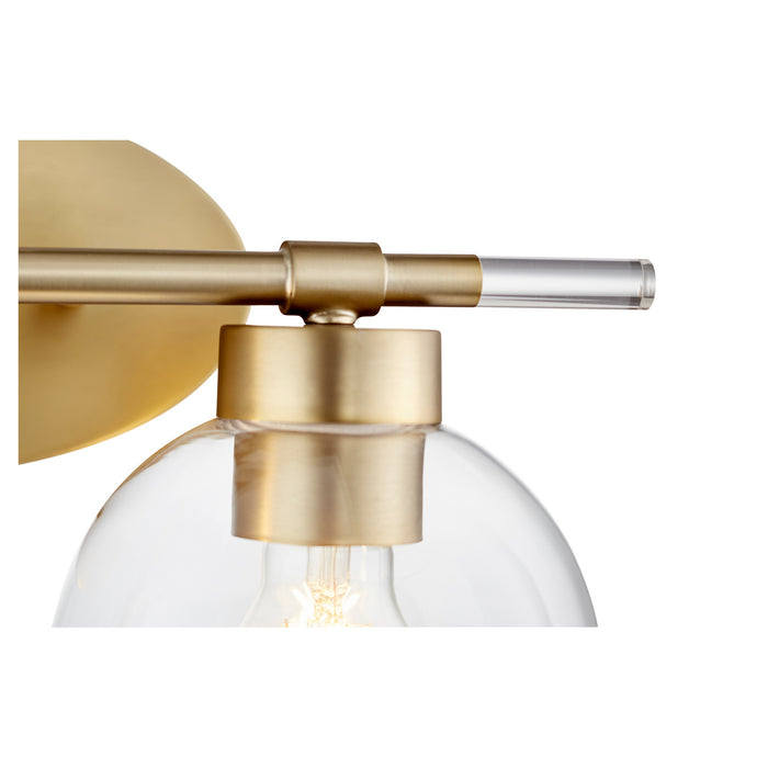 Quorum 5317-2-80 Two Light Vanity, Aged Brass
