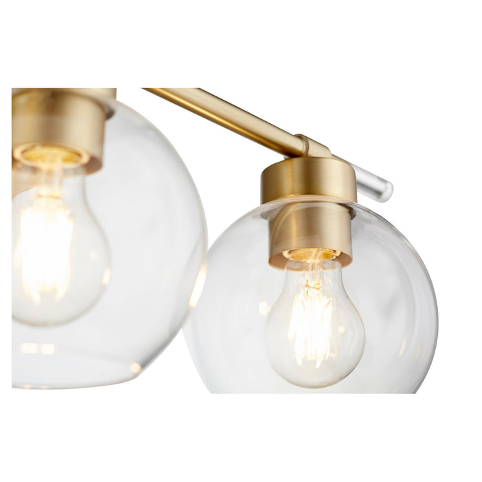 Quorum 5317-3-80 Three Light Vanity, Aged Brass