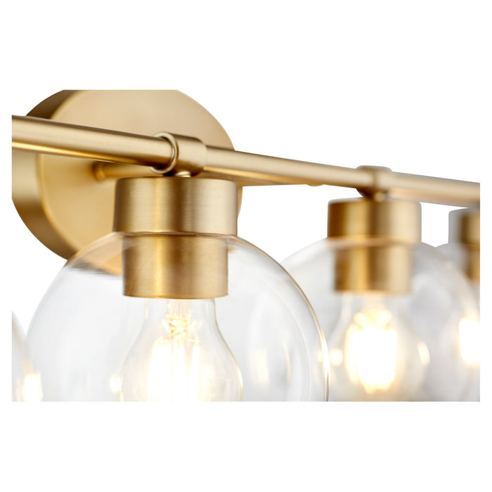 Quorum 5317-4-80 Four Light Vanity, Aged Brass