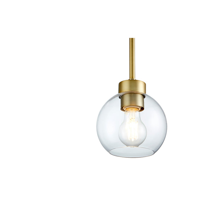 Quorum 3317-80 One Light Pendant, Aged Brass