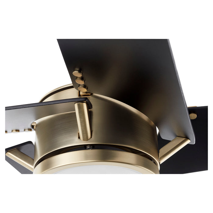 Quorum 26544-80 54" Ceiling Fan, Aged Brass
