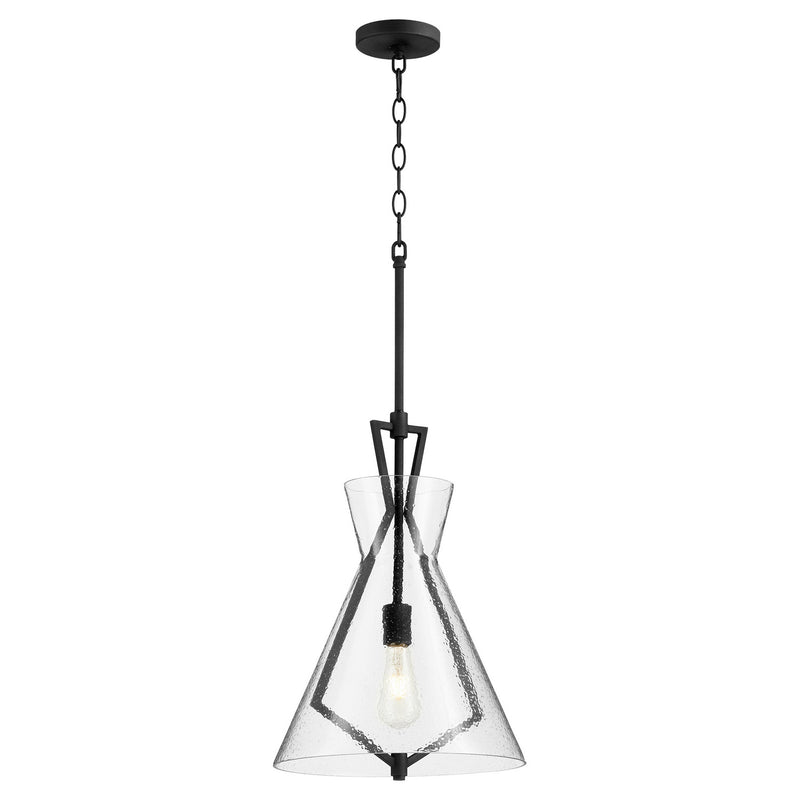 Quorum 8426-69 One Light Pendant, Textured Black