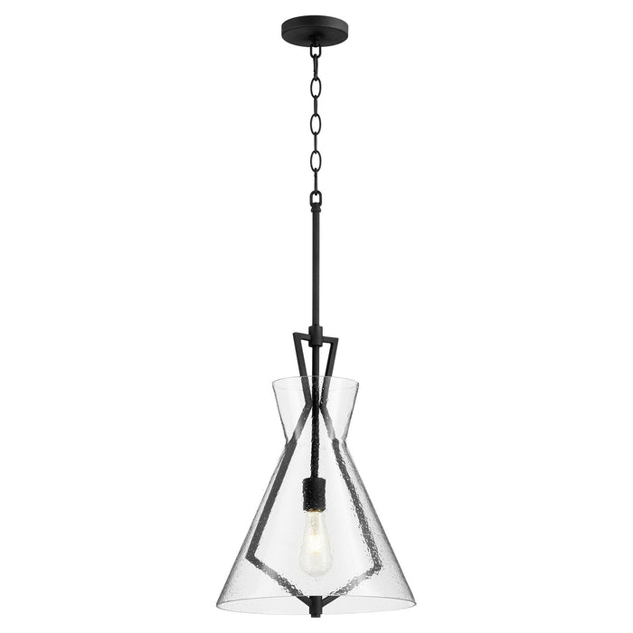 Quorum 8426-69 One Light Pendant, Textured Black
