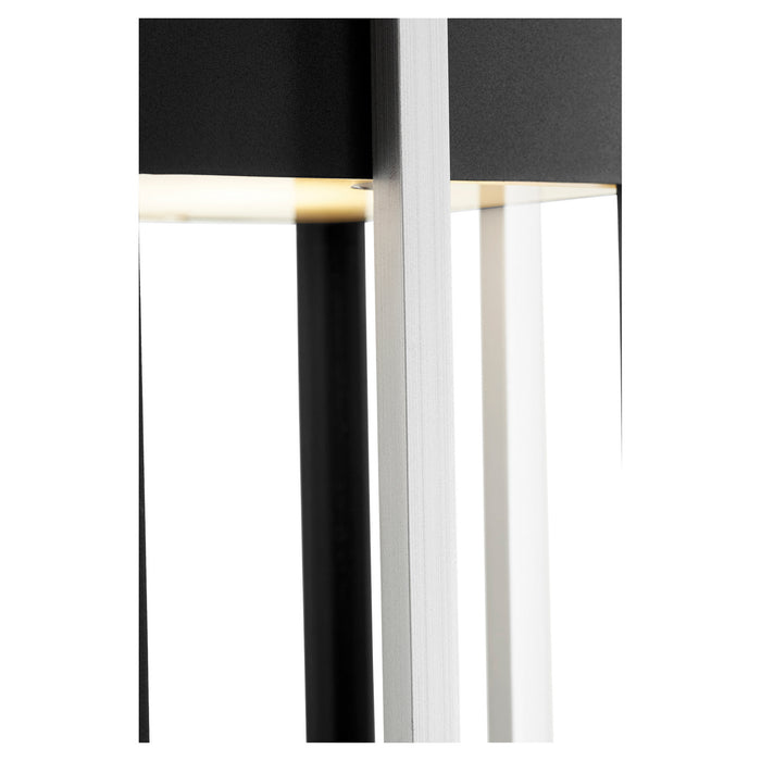 Quorum 713-22-69 LED Outdoor Post Mount, Textured Black w/ Brushed Aluminum