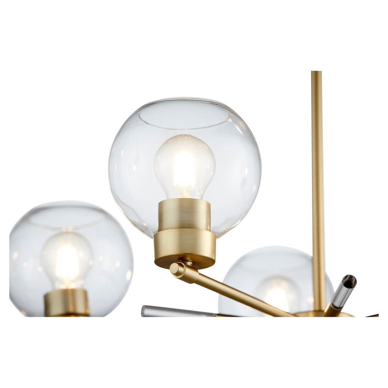 Quorum 6317-5-80 Five Light Chandelier, Aged Brass