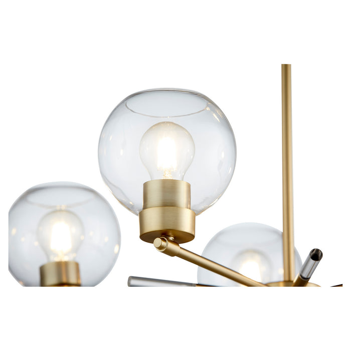 Quorum 6317-5-80 Five Light Chandelier, Aged Brass
