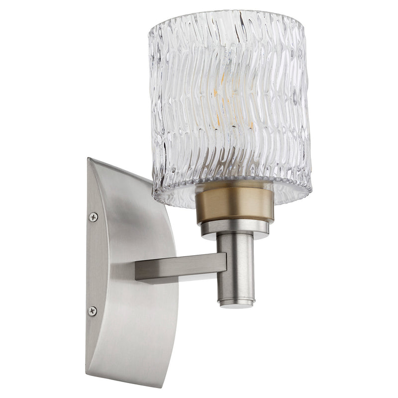 Quorum 5184-1-65 One Light Wall Mount, Satin Nickel