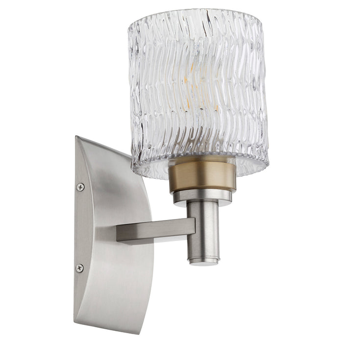 Quorum 5184-1-65 One Light Wall Mount, Satin Nickel