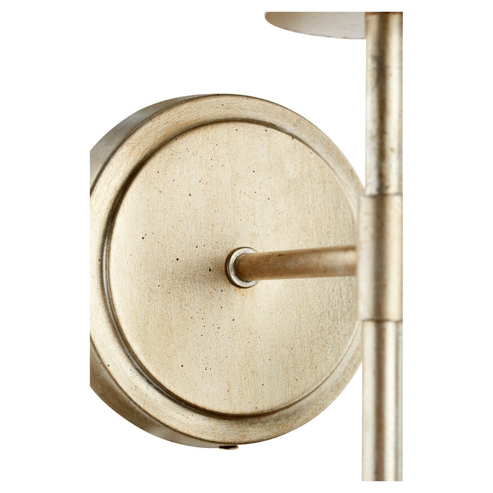Quorum 514-1-60 One Light Wall Mount, Aged Silver Leaf