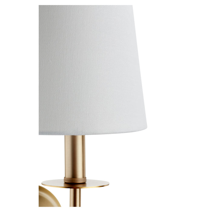 Quorum 514-1-80 One Light Wall Mount, Aged Brass