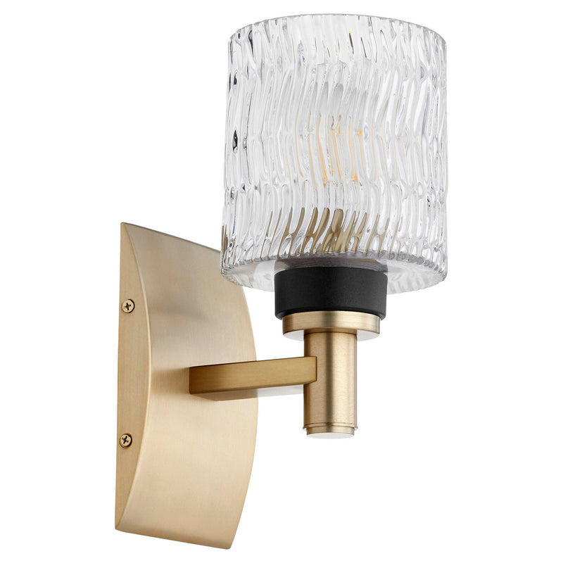 Quorum 5184-1-80 One Light Wall Mount, Aged Brass