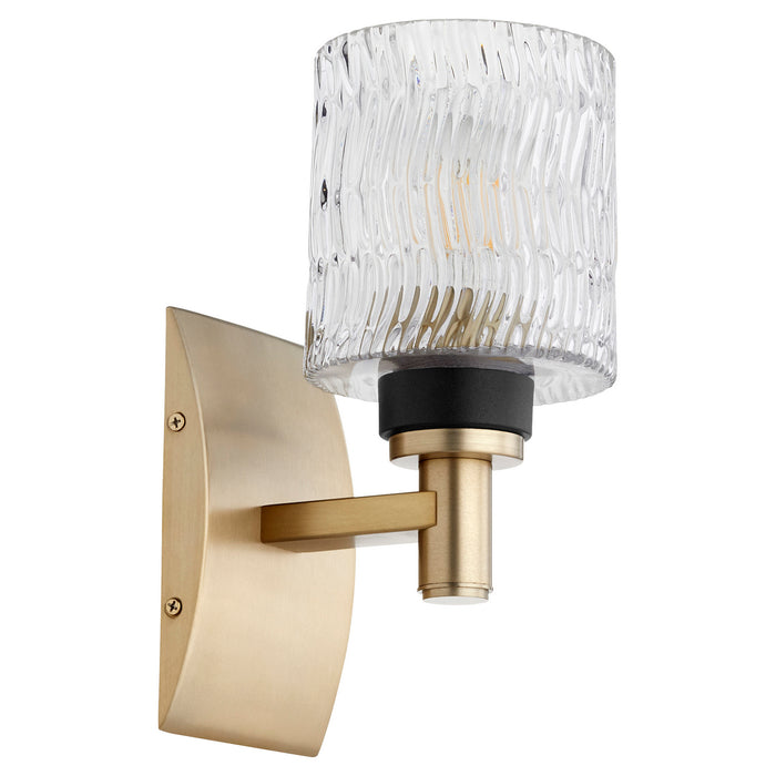 Quorum 5184-1-80 One Light Wall Mount, Aged Brass