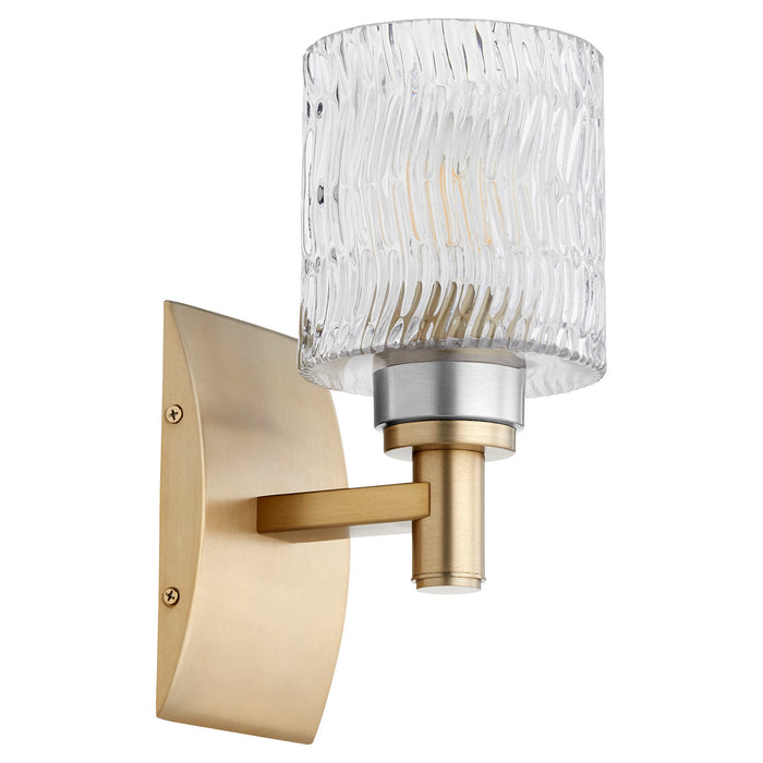 Quorum 5184-1-80 One Light Wall Mount, Aged Brass