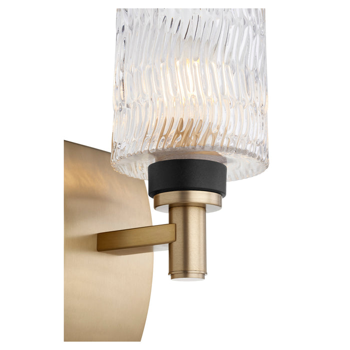 Quorum 5184-1-80 One Light Wall Mount, Aged Brass